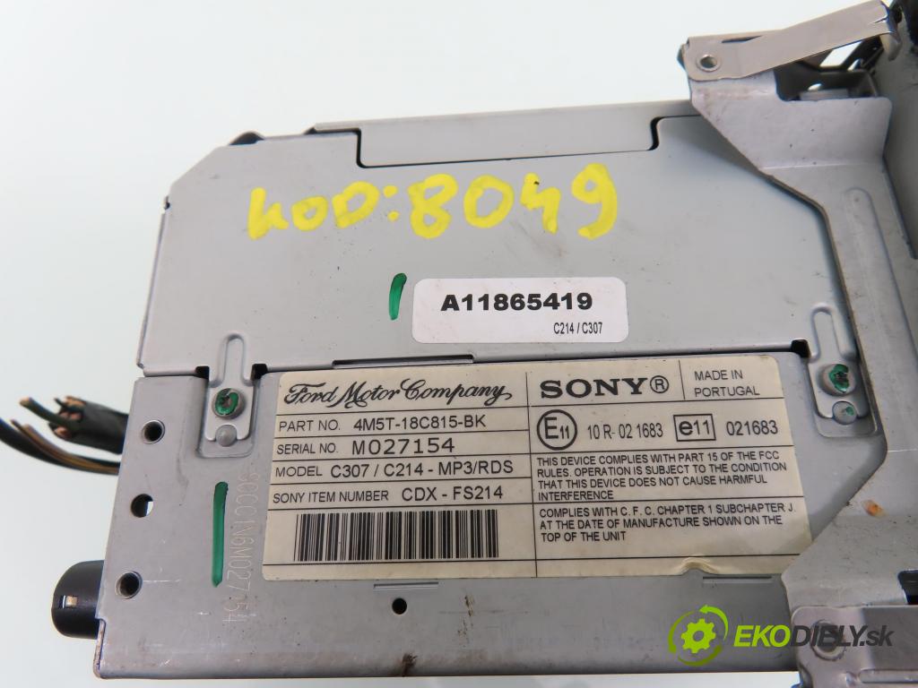 FORD FOCUS II (DA_, HCP) HB 2006 74,00 1.6 - HWDA 1596,00 RADIO CD 4M5T18C815BK