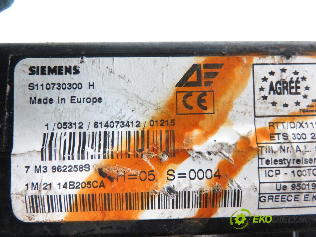 VW SHARAN (7M8, 7M9, 7M6) MINIVAN 2001 85,00 1.9 TDI PD 115 - AUY 1896,00 MODUL BSI S110730300 ; 7M3962258S ; S108152001