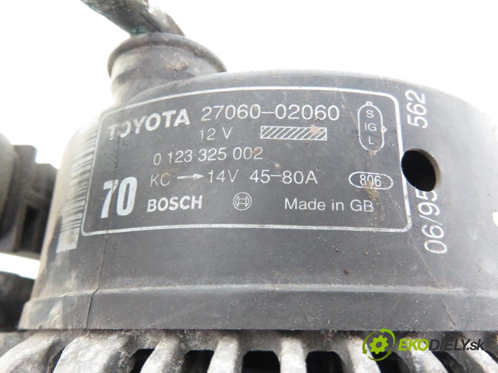 TOYOTA CARINA E sedan (_T19_) SEDAN 1996 79,00 1.6 (AT190) - 4A-FE 1587,00 Alternátor 0123325002 ; 2706002060 (Alternátor)