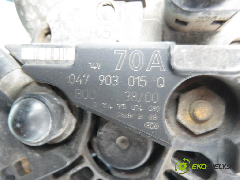 SKODA FABIA I SEDAN (6Y3) SEDAN 2004 47,00 1.2 - AZQ 1198,00 Alternátor 047903015Q ; 0124315014 (Alternátor)