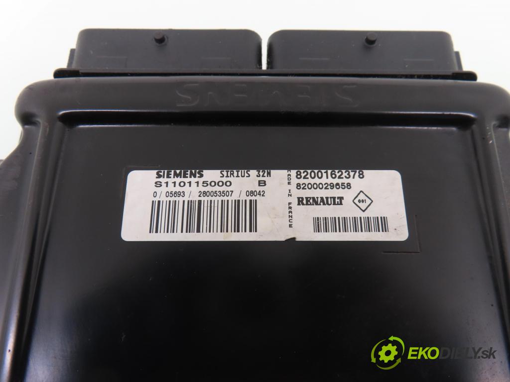 RENAULT CLIO II (BB_, CB_) HB 2001 43,00 1.2 8V 58 1149,00 Riadiaca jednotka Motor S110115000B ; 8200162378