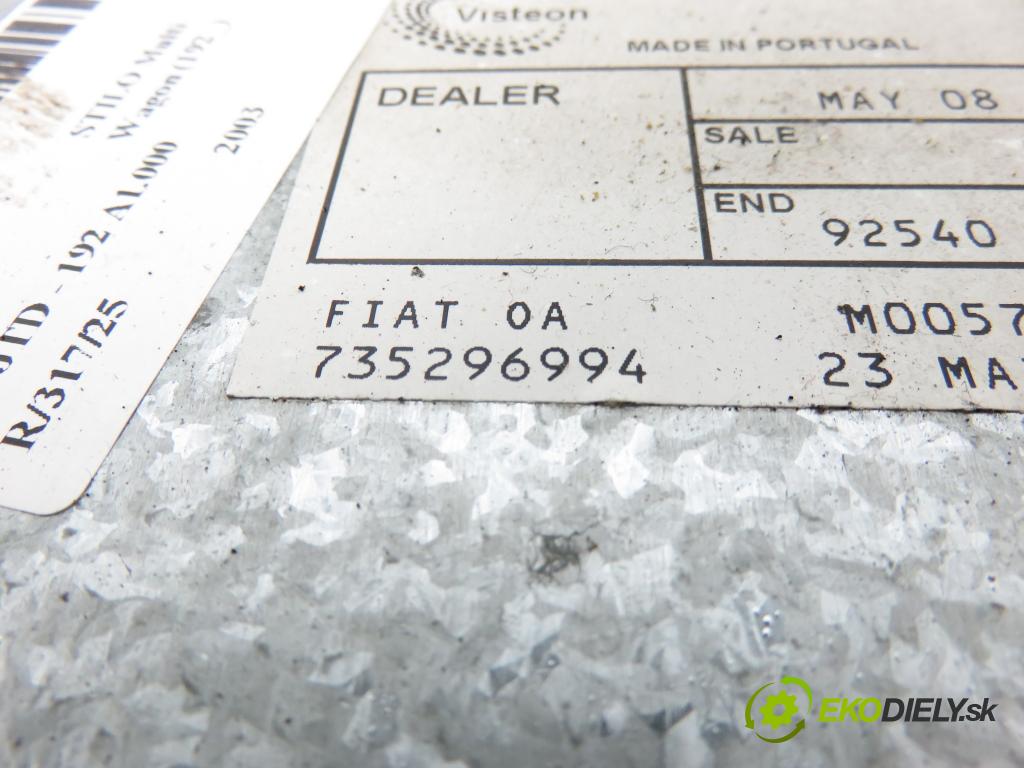 FIAT STILO Multi Wagon (192_) KOMBI 2003 85,00 1.9 JTD - 192 A1.000 1910,00 RADIO modul 735296994