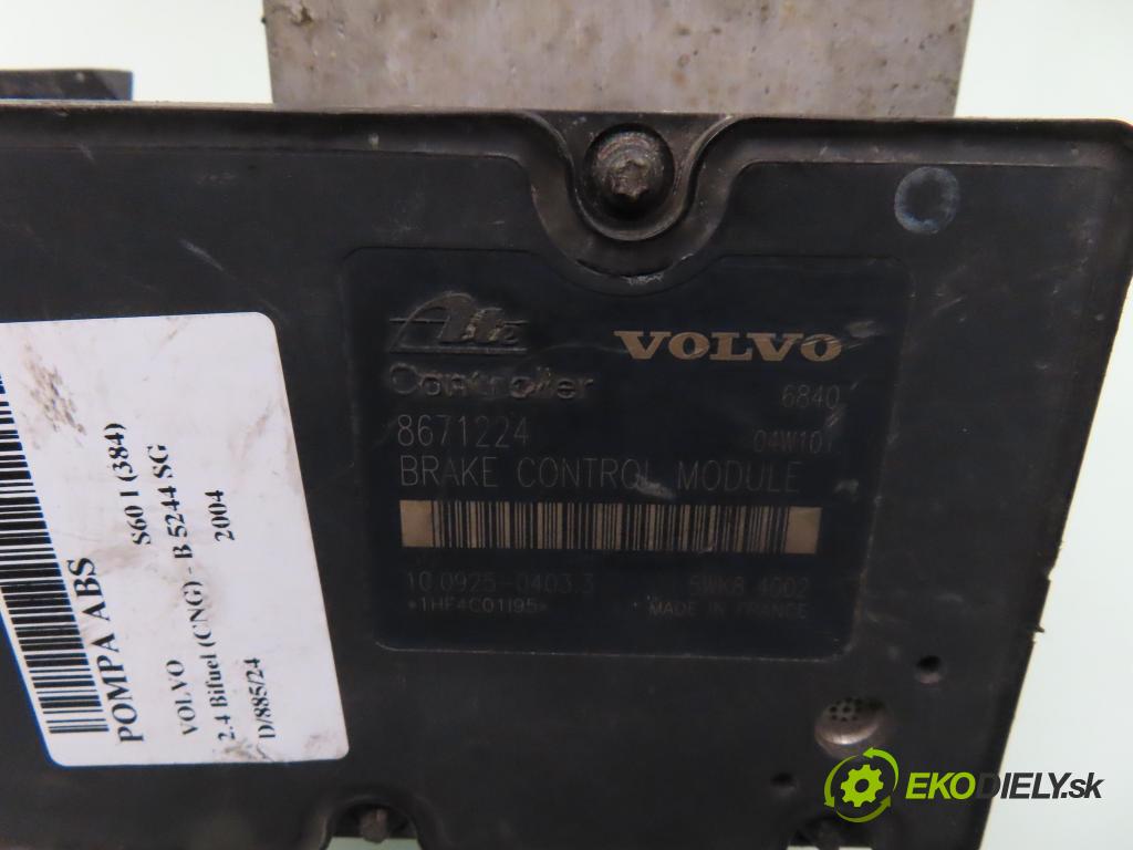 VOLVO S60 I (384) SEDAN 2004 103,00 2.4 Bifuel (CNG) - B 5244 SG 2435,00 pumpa ABS 8671224 ; P08671223 ; 10020403684 (Pumpy brzdové)