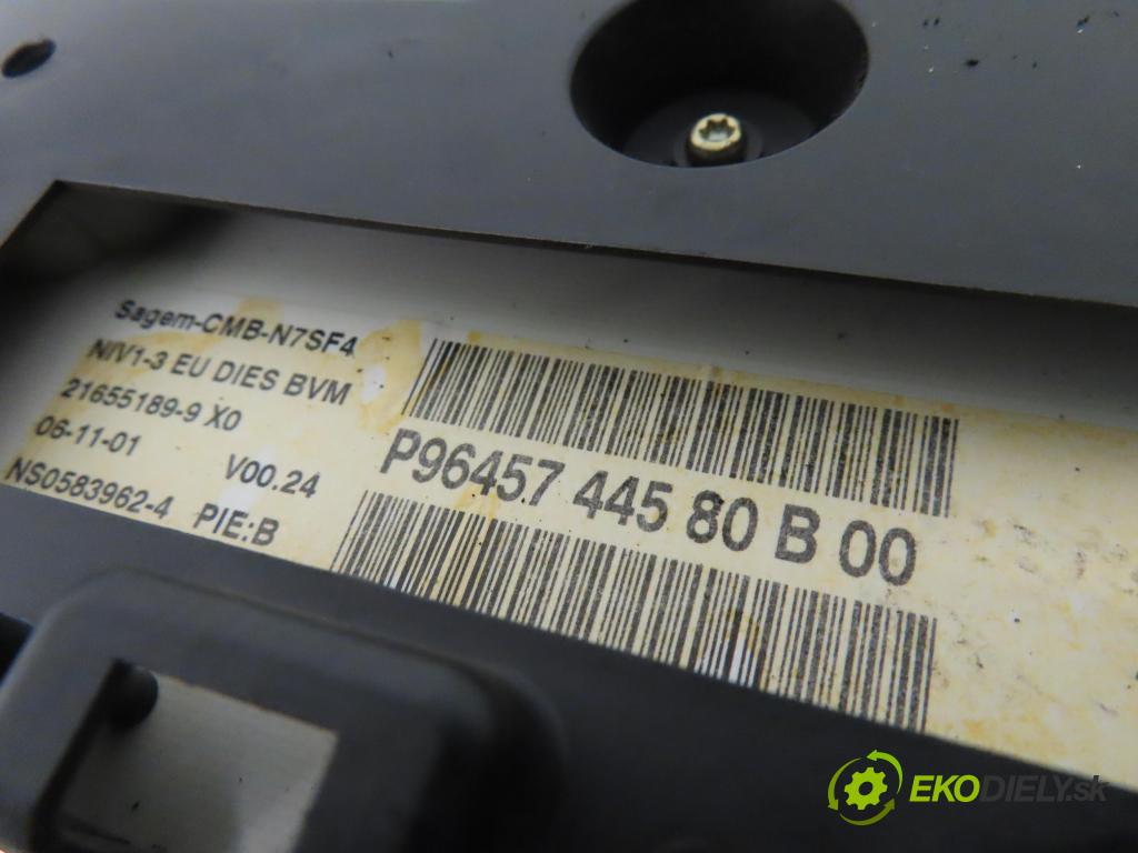 CITROEN XSARA (N1) HB 2001 80,00 1.6 16V 109 - NFU 1587,00 Prístrojovka elektrický P9645744580B