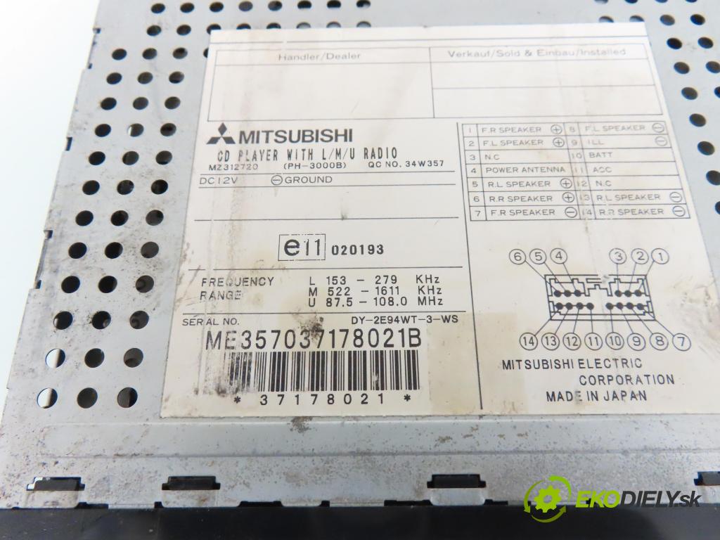 MITSUBISHI CARISMA (DA_) LIFTBACK 2002 75,00 1.9 DI-D 102 - F9Q1 1870,00 RADIO CD MZ312720