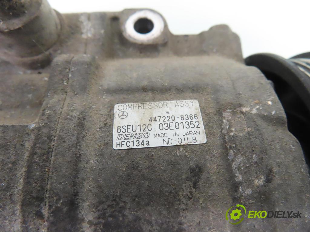 MERCEDES-BENZ KLASA A (W168) HB 2003 70,00 A 170 CDI 95 - OM 668.942 1689,00 KOMPRESOR: klimatizace 4472208366 ; A0002307911 ; 4471707646 (Kompresory)
