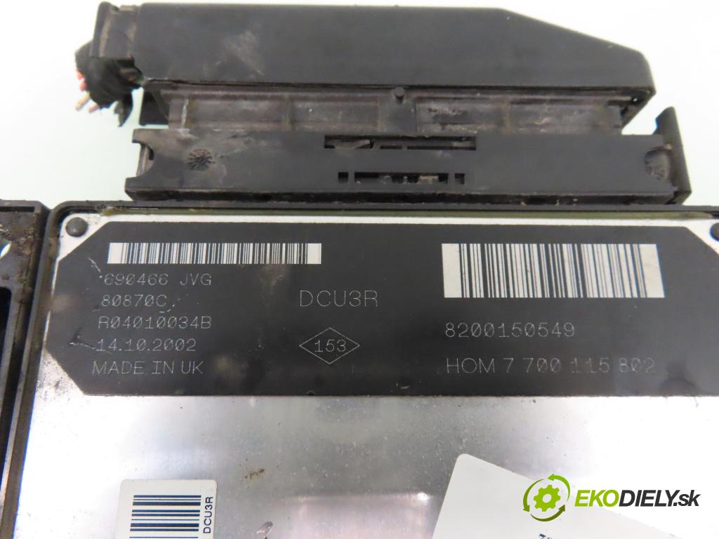 RENAULT KANGOO Express (FC0/1_) FURGON 2002 47,00 1.9 D (FC0J) - F8Q 632 1870,00 Riadiaca jednotka Motor R04010034B ; 8200150549 ; HOM7700115802