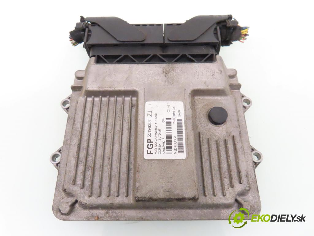 OPEL CORSA C (X01) HB 2005 51,00 1.3 CDTI - Z 13 DT 1248,00 Riadiaca jednotka Motor 55196352ZJ ; 7160004903