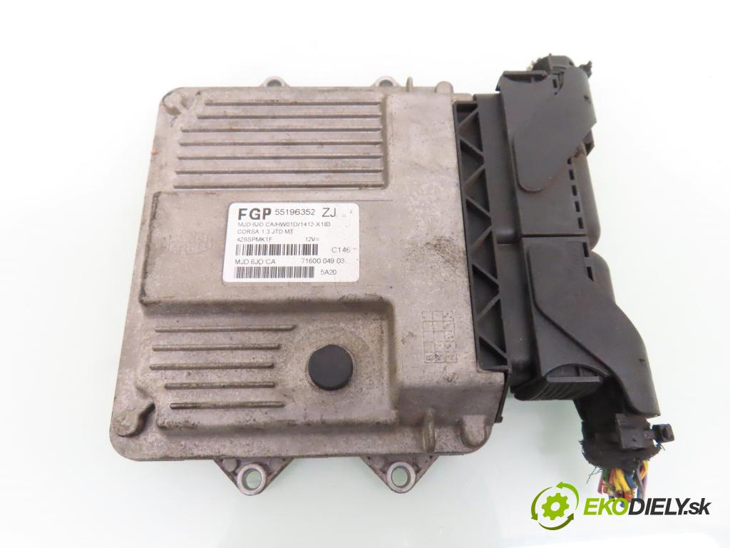 OPEL CORSA C (X01) HB 2005 51,00 1.3 CDTI - Z 13 DT 1248,00 Riadiaca jednotka Motor 55196352ZJ ; 7160004903