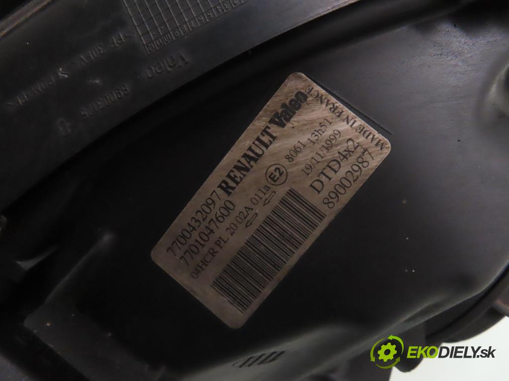 RENAULT SCENIC I (JA0/1_) MINIVAN 1999 79,00 1.6 - K4M 700 1598,00 světlo PP 7700432097 ; 7701047600
