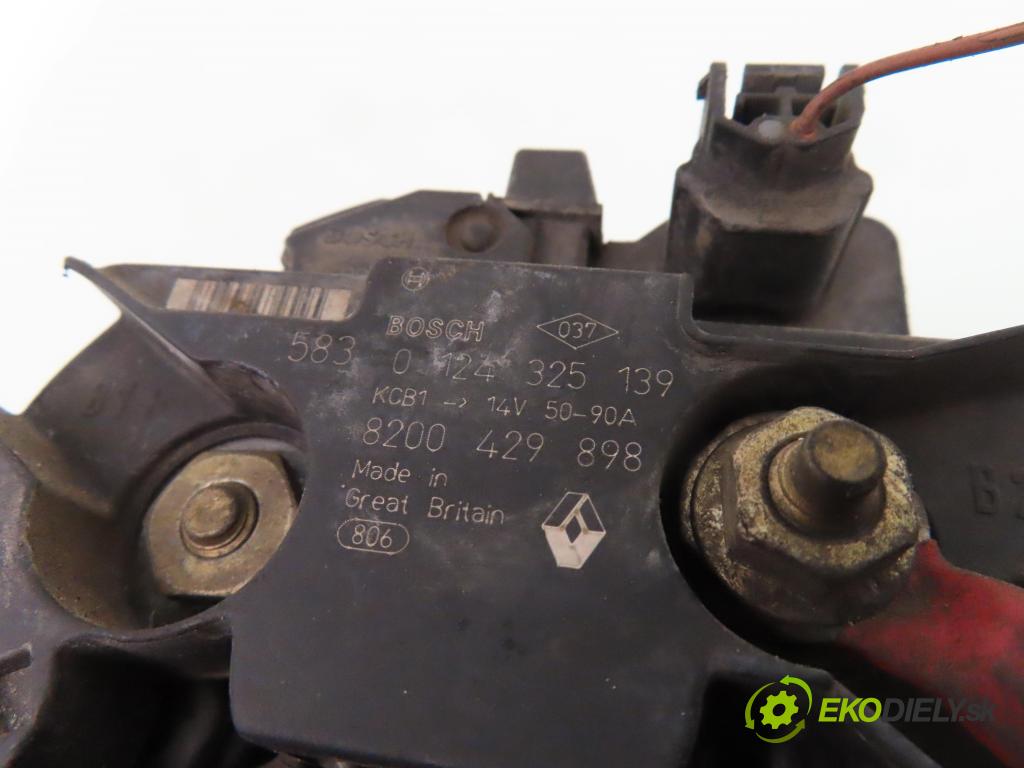 RENAULT MODUS / GRAND MODUS (F/JP0_) HB 2005 55,00 1.2 (JP0C, JP0K, FP0C, FP0K, FP0P, JP0P, JP0T) - D 1149,00 Alternátor 0124325139 ; 8200429898 (Alternátor)