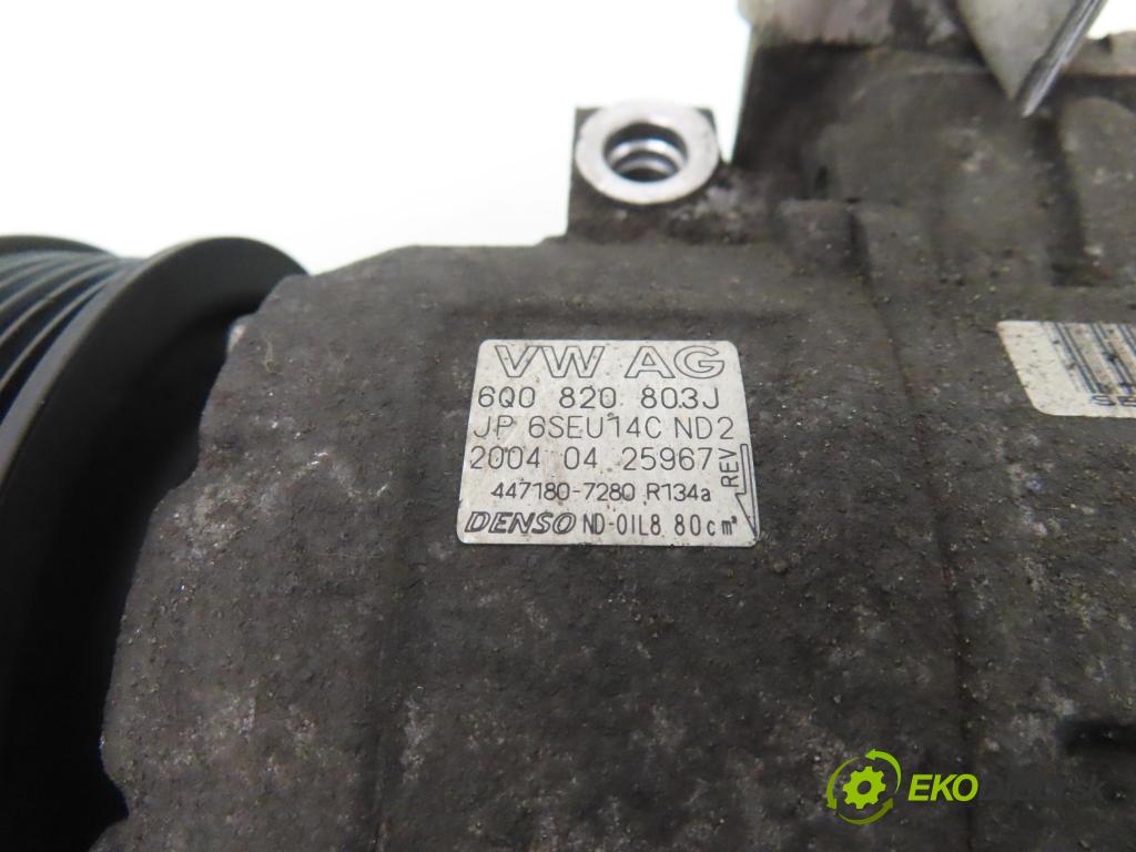 SEAT IBIZA III (6L1) HB 2004 74,00 1.9 TDI - ATD 1896,00 KOMPRESOR: klimatizácie 6Q0820803J ; 4471807280 (Kompresor klimatizácie)