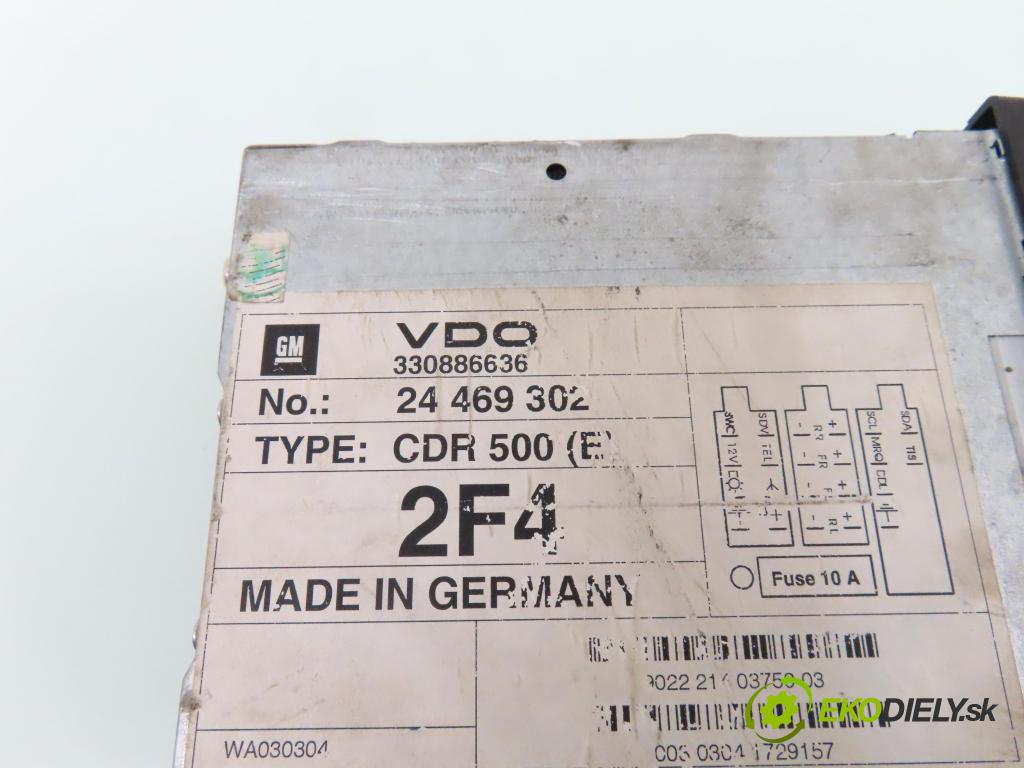 OPEL ASTRA G Kombi (T98) KOMBI 2002 55,00 1.7 DTI 16V - Y 17 DT 1686,00 RADIO CD 24469302 ; CDR500