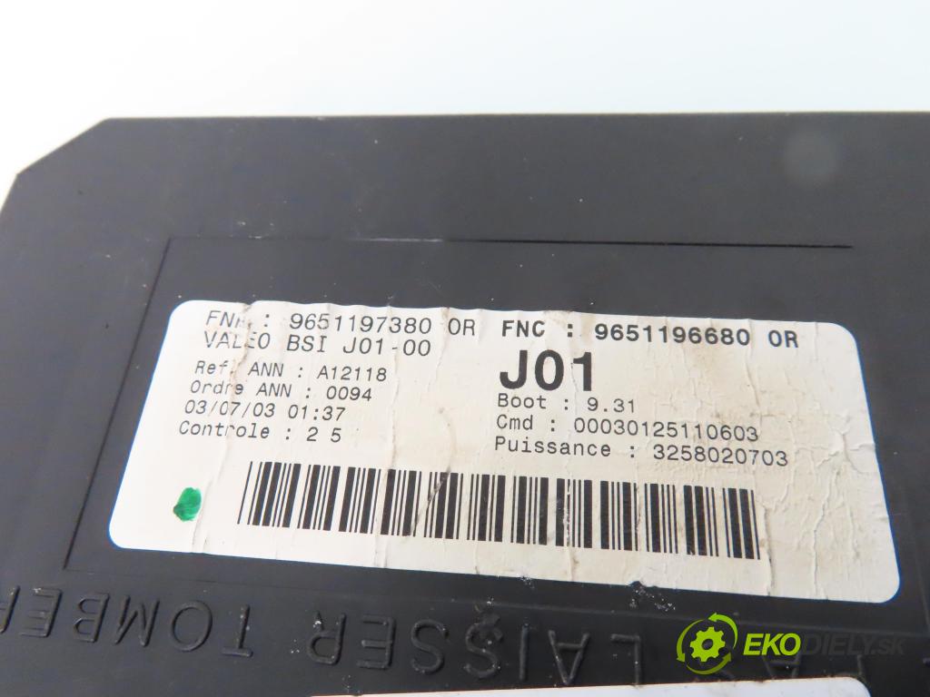 CITROEN C5 I Break (DE_) KOMBI 2003 98,00 2.2 HDi (DE4HXB, DE4HXE) - 4HX (DW12TED4/FAP) 2179,00 MODUL BSI 9651196680 ; 9651197380