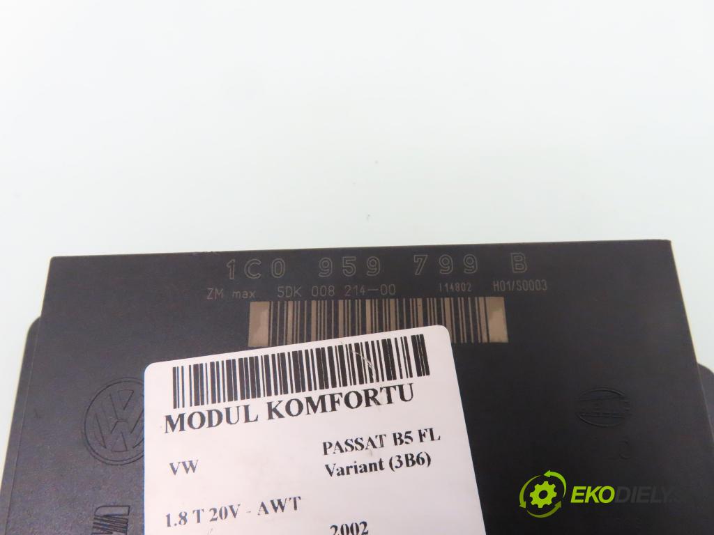 VW PASSAT B5.5 Variant (3B6) KOMBI 2002 110,00 1.8 T 20V - AWT 1781,00 MODUL komfortu 1C0959799B