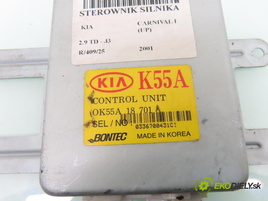 KIA CARNIVAL I (UP) MINIVAN 2001 93,00 2.9 TD - J3 2902,00 Riadiaca jednotka Motor 0K55A18701A
