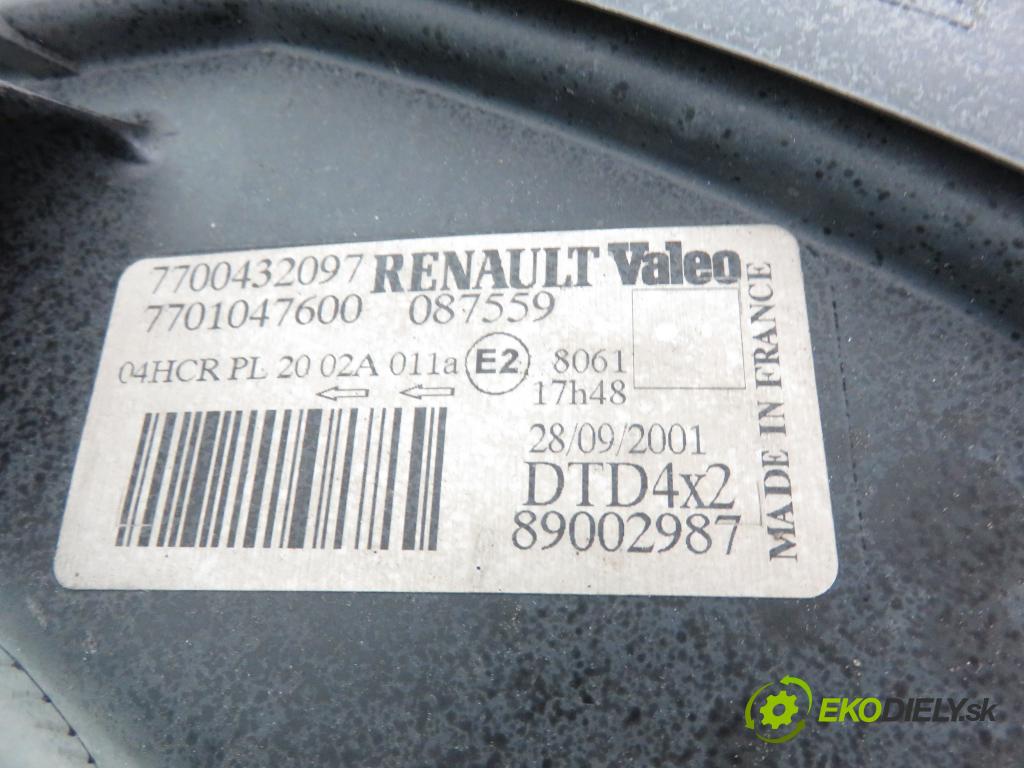 RENAULT SCENIC I (JA0/1_) MINIVAN 2003 59,00 1.9 dTi 80 - F9Q 744 1870,00 světlo PP 7700432097 ; 7701047600