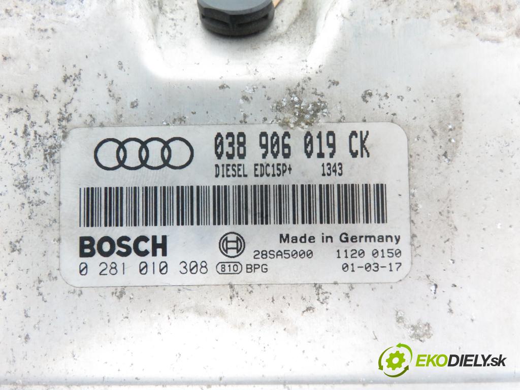 AUDI A3 (8L1) HB 2001 96,00 1.9 TDI PD 130 - ASZ 1896,00 Riadiaca jednotka Motor 038906019CK ; 0281010308