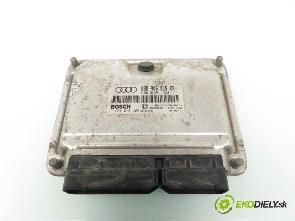 AUDI A3 (8L1) HB 2001 96,00 1.9 TDI PD 130 - ASZ 1896,00 Riadiaca jednotka Motor 038906019CK ; 0281010308