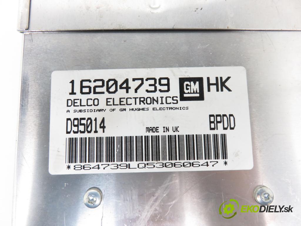 OPEL CORSA B (S93) HB 1997 33,00 1.2 i - 12 NZ 1195,00 spinačka / imobilizéra IMMO / Riadiaca jednotka 16204739 ; D95014 ; 90457846