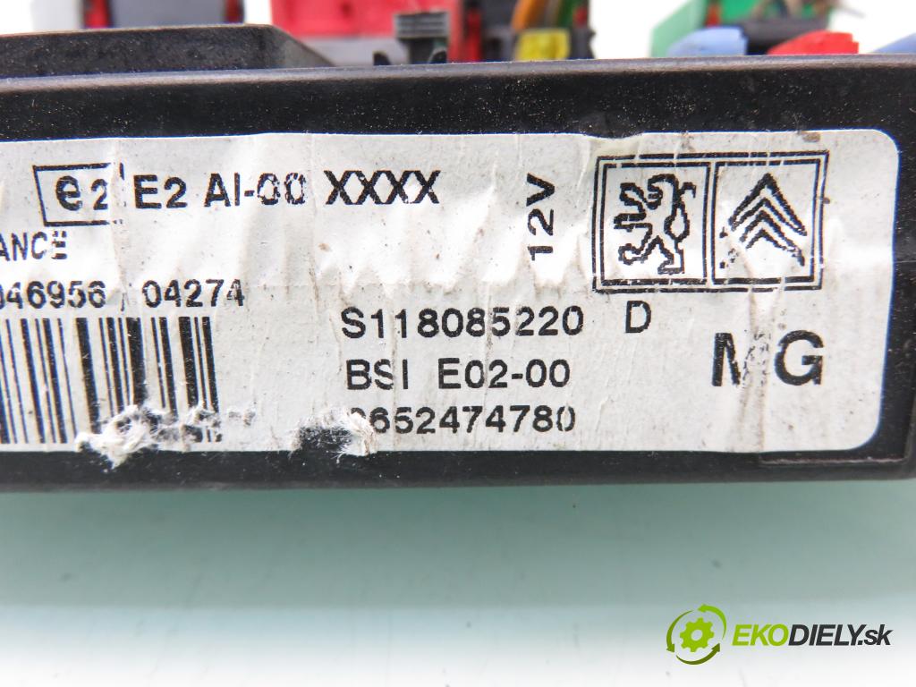 PEUGEOT 206 liftback (2A/C) HB 2004 50,00 1.4 HDi 8V 70 - 8HZ 1398,00 MODUL BSI S118085220D ; 9652474780