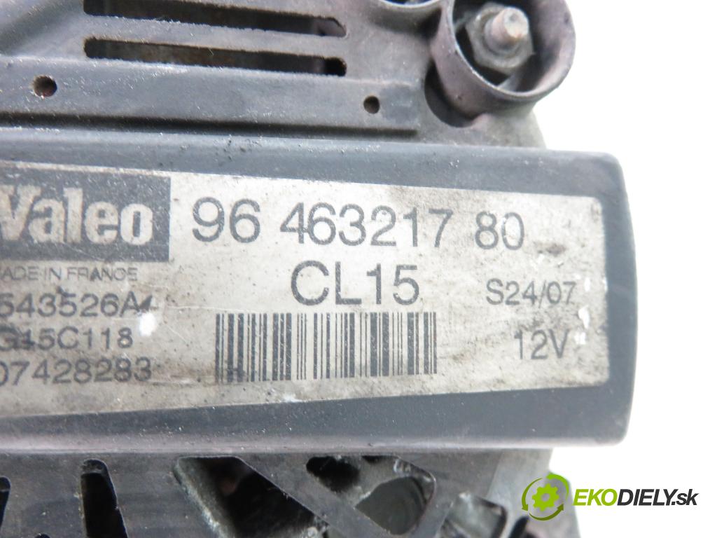 CITROEN C2 (JM_) HB 2004 52,00 1.4 HDi - 8HX (DV4TD) 1398,00 Alternátor 9646321780 (Alternátor)