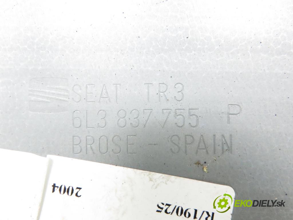 SEAT IBIZA III (6L1) HB 2004 47,00 1.2 12V - AZQ 1198,00 mechanismus oken 3D 6L3837755 ; 6L3837751BF