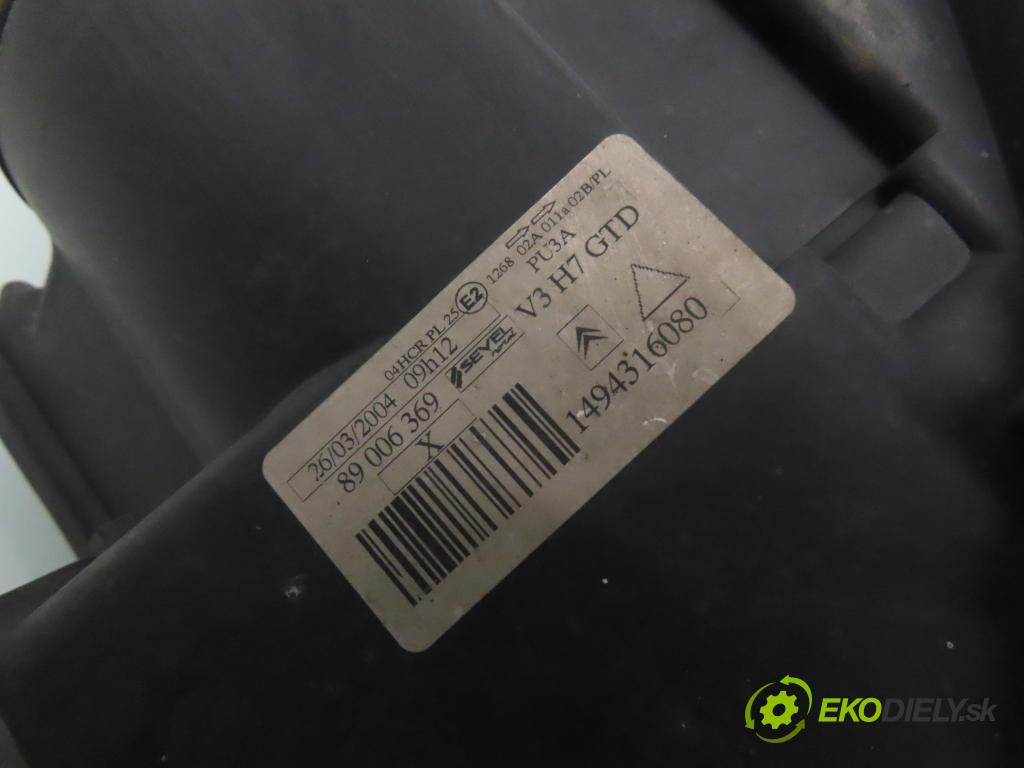 CITROEN C8 (EA_, EB_) MINIVAN 2004 79,00 2.0 HDi - RHM (DW10ATED4) 1997,00 Svetlo LP 1494316080 ; 89006369