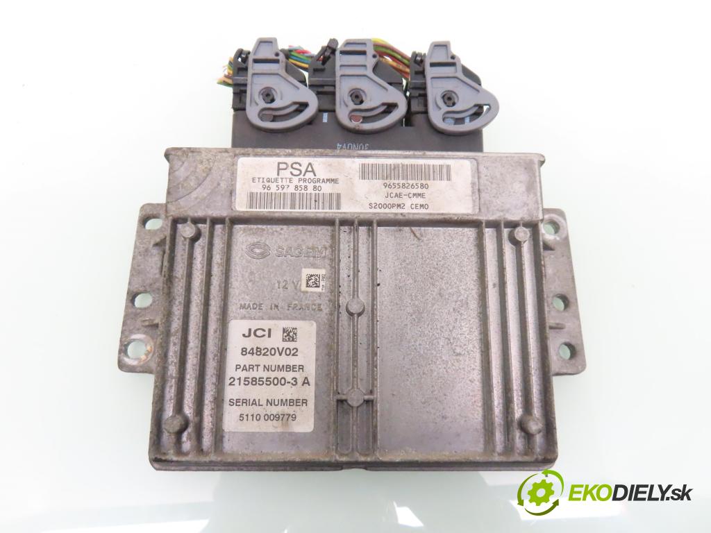 CITROEN XSARA PICASSO (N68) MINIVAN 2005 85,00 1.8 16V - 6FZ (EW7J4) 1749,00 Riadiaca jednotka Motor 9655826580 ; 9655826580