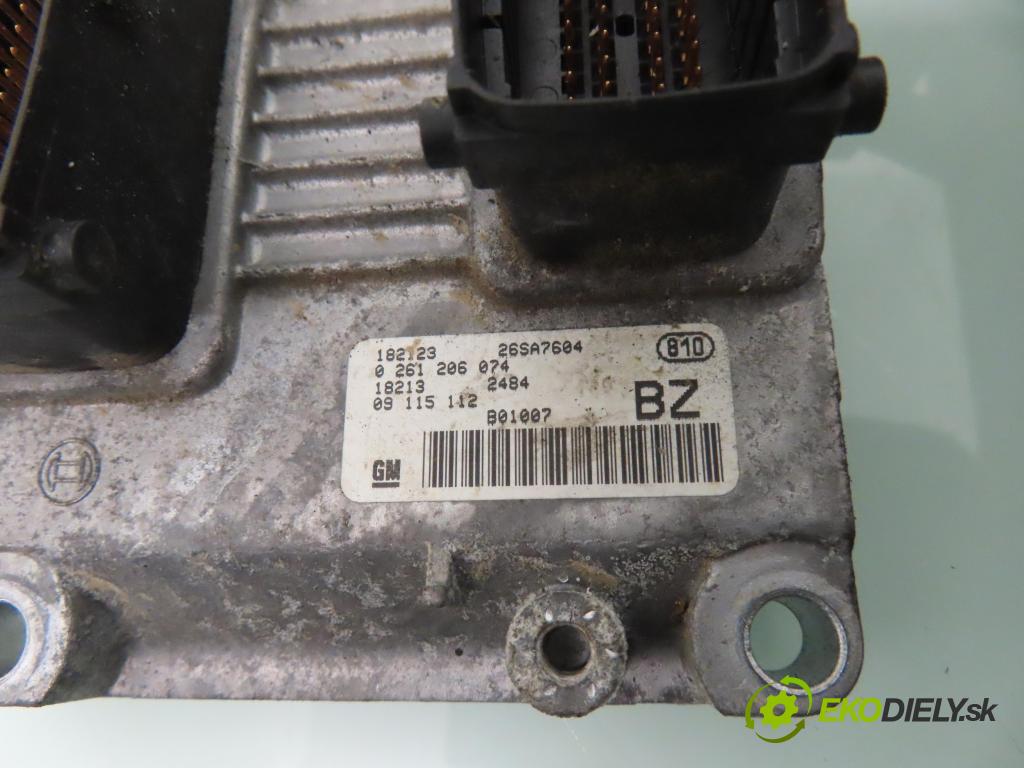 OPEL CORSA C (X01) HB 2001 55,00 1.2 16V 75 - Z 12 XE 1199,00 spinačka / imobilizéra IMMO / Riadiaca jednotka 0261206074 ; 09115112 ; 09166823FW