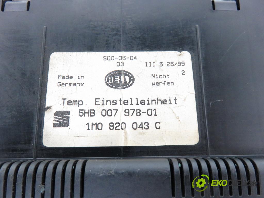 SEAT TOLEDO II (1M2) SEDAN 1999 74,00 1.6 - AEH 1595,00 Panel topení KLIMATRONIK 1M0820043C ; 5HB00797801