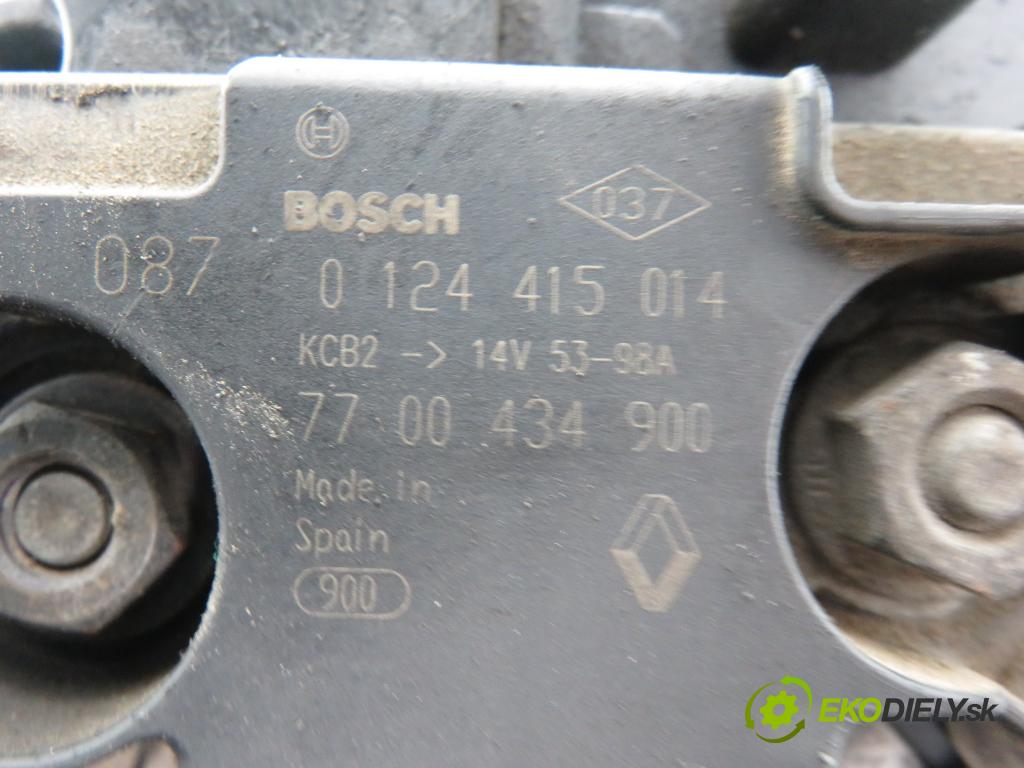 RENAULT SCENIC I (JA0/1_) MINIVAN 1999 79,00 1.6 BiFuel (JA04) - K4M 712 1598,00 Alternátor 0124415014 ; 7700434900 (Alternátor)