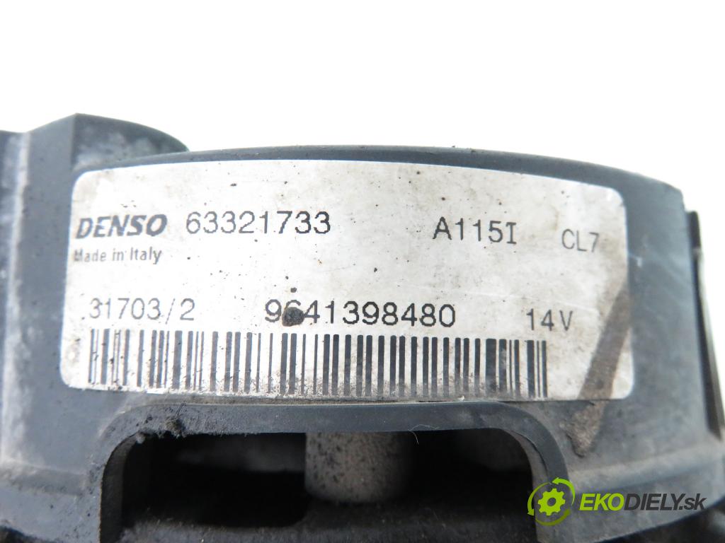 PEUGEOT 206 liftback (2A/C) HB 2003 44,00 1.1 60 - HFZ 1124,00 Alternátor 9641398480 ; 63321733 (Alternátor)