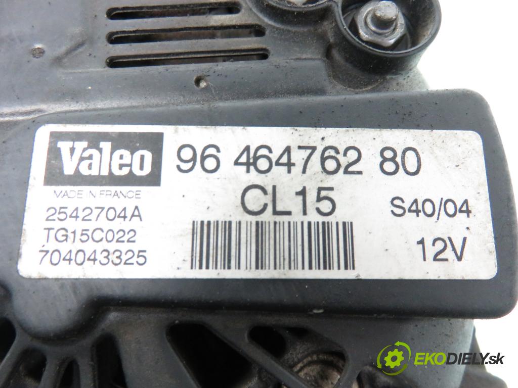 PEUGEOT 206 liftback (2A/C) HB 2003 50,00 1.4 HDi 8V 70 - 8HX 1398,00 Alternátor 9646476280 ; 2542704A (Alternátor)
