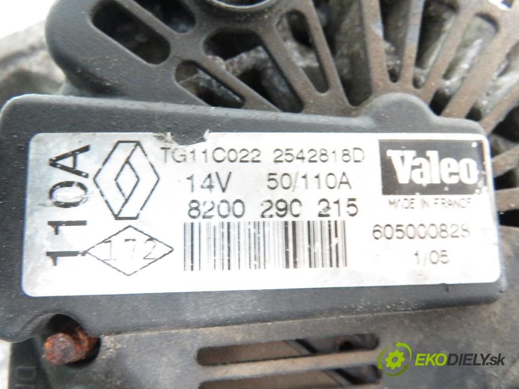 RENAULT SCENIC II (JM0/1_) MINIVAN 2003 99,00 2.0 135 - F4R 770 1998,00 Alternátor 8200290215 ; 2542818D (Alternátor)