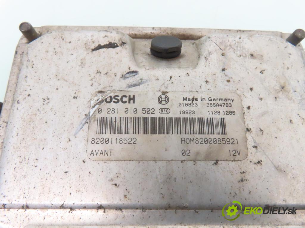 RENAULT KANGOO (KC0/1_) KOMBIVAN 2001 59,00 1.9 dTi (KC0U) - F9Q 780 1870,00 řídící jednotka motora 0281010502 ; 8200118522 ; HOM8200085921