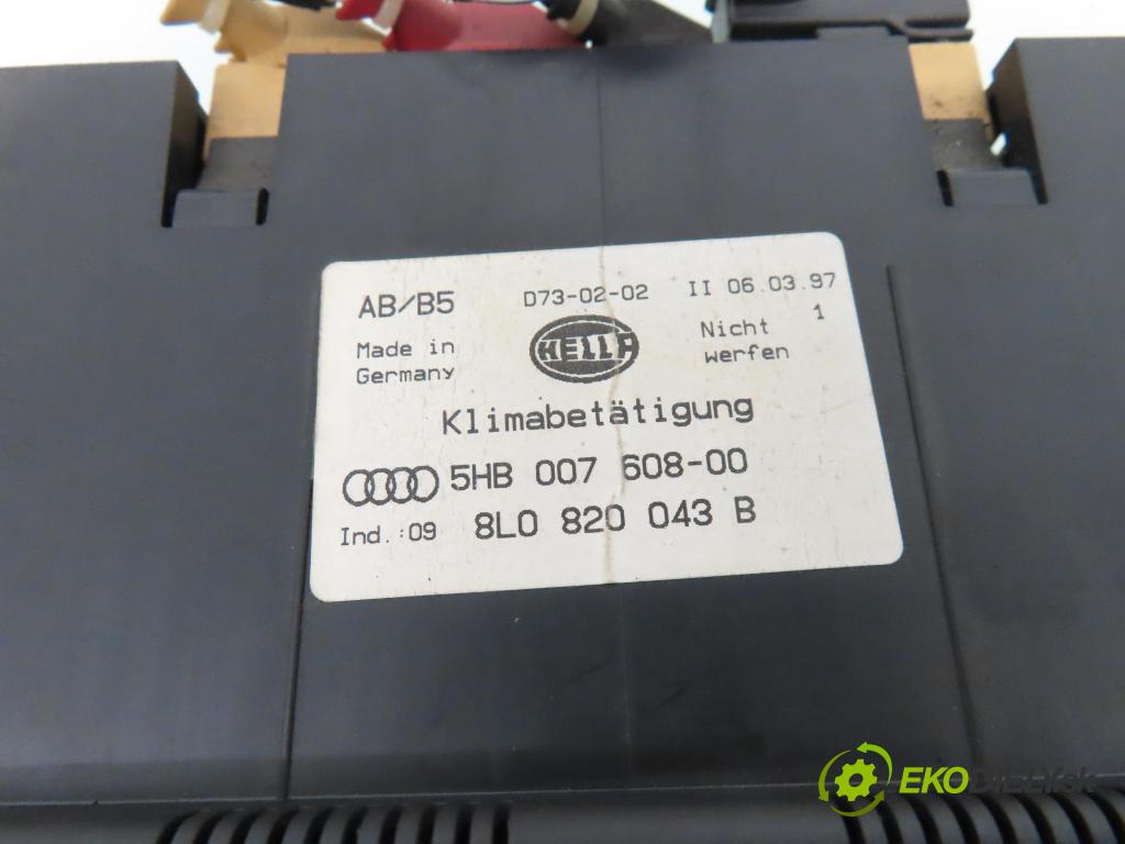 AUDI A3 (8L1) HB 1997 66,00 1.9 TDI - AGR 1896,00 Panel kúrenia KLIMATRONIK 8L0820043B ; 5HB00760800