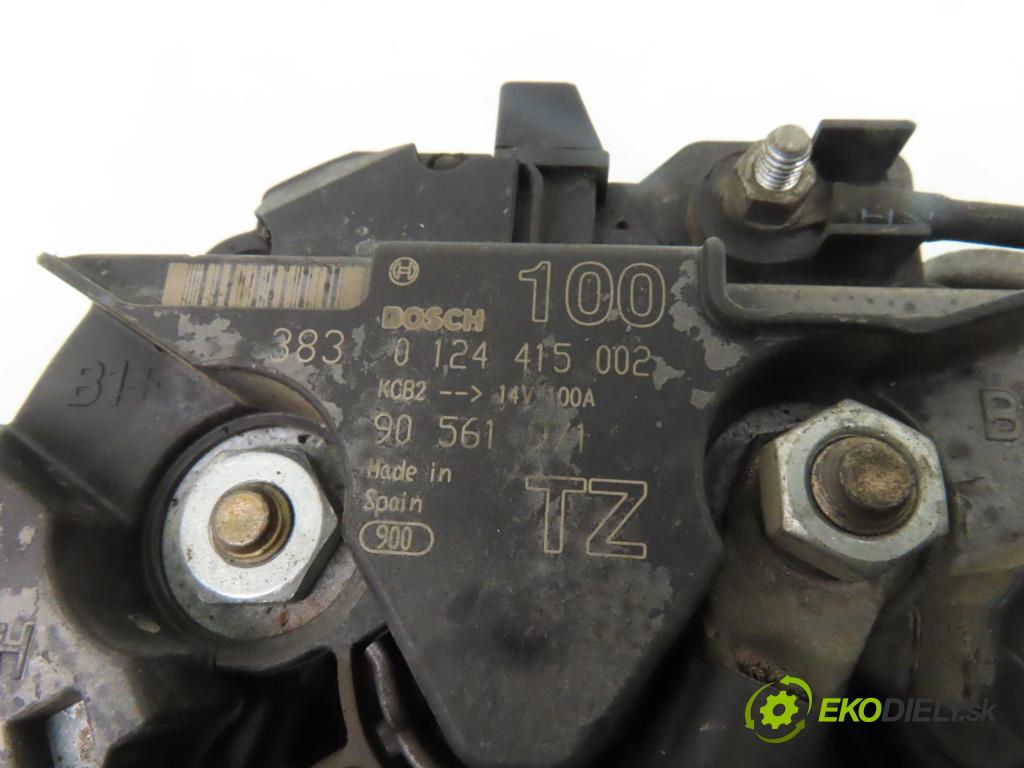 OPEL MERIVA A nadwozie wielkoprzestrzenne (MPV) (X03) HB 2003 74,00 1.6 16V - Z 16 XE 1598,00 Alternátor 0124415002 ; 90561971 (Alternátory)