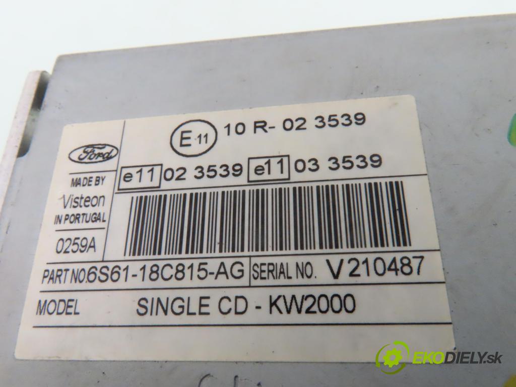 FORD FIESTA V (JH_, JD_) HB 2005 50,00 1.4 TDCi 8V 68 - F6JA 1399,00 RADIO CD 6S6118C815AG