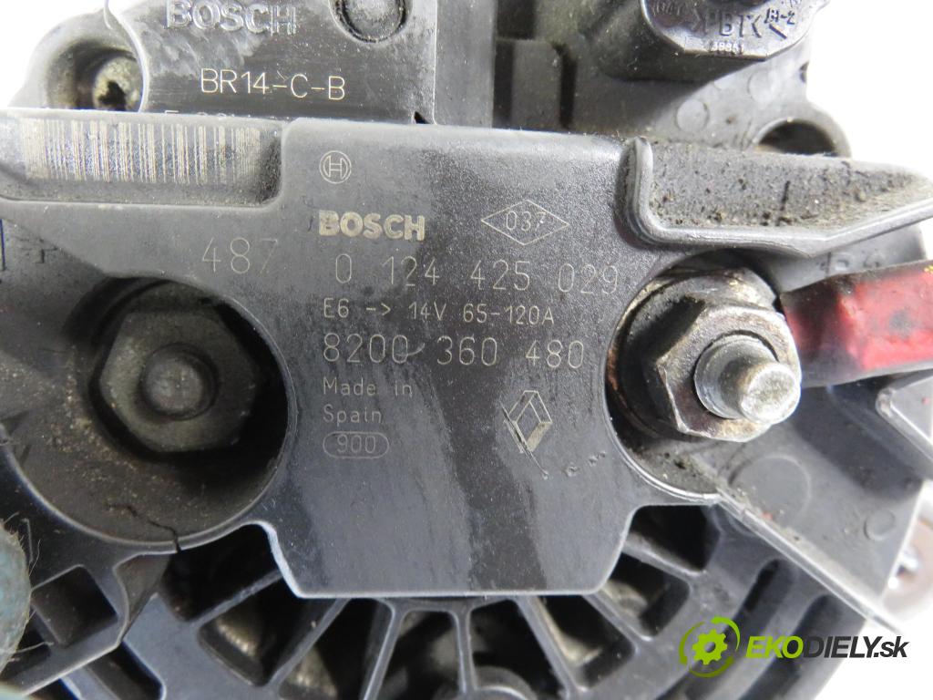 RENAULT SCENIC II (JM0/1_) MINIVAN 2003 60,00 1.5 dCi (JM0F) - K9K 722 1461,00 Alternátor 0124425029 ; 8200360480 (Alternátor)