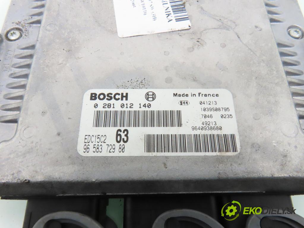 PEUGEOT 307 SW (3H) KOMBI 2005 66,00 2.0 HDI 90 - RHY (DW10TD) 1997,00 Riadiaca jednotka Motor 0281012140 ; 9658372980