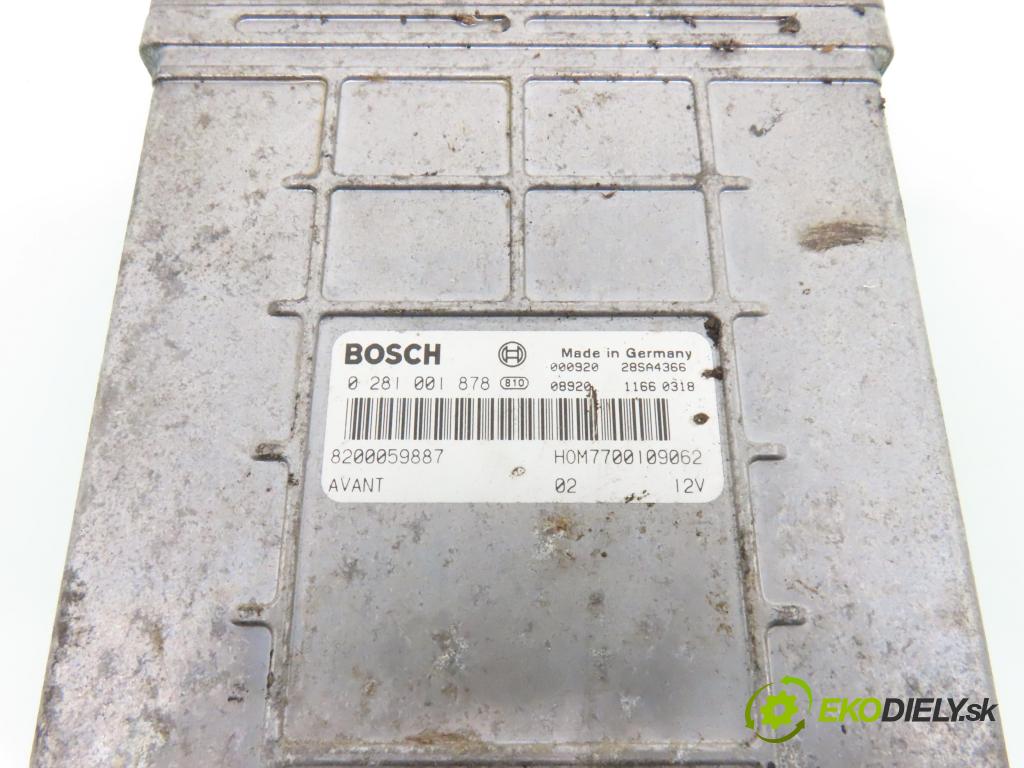 RENAULT KANGOO (KC0/1_) KOMBIVAN 2000 59,00 1.9 dTi (KC0U) - F9Q 780 1870,00 Riadiaca jednotka Motor 0281001878 ; 8200059887