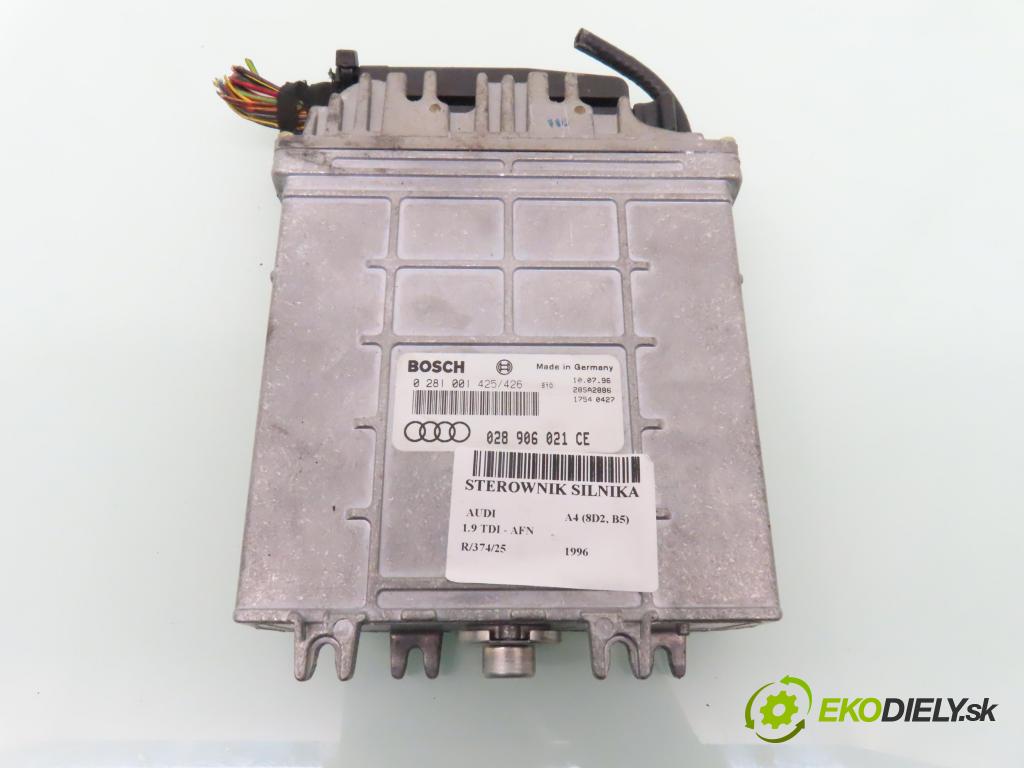 AUDI A4 (8D2, B5) SEDAN 1996 81,00 1.9 TDI 110 - AFN 1896,00 Riadiaca jednotka Motor 028906021CE ; 0281001425