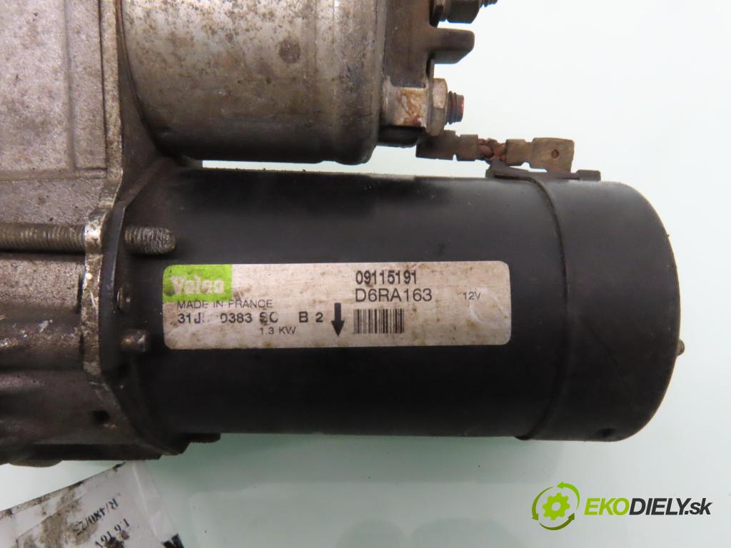 OPEL MERIVA A nadwozie wielkoprzestrzenne (MPV) (X03) MINIVAN 2005 74,00 1.6 16V - Z 16 XE 1598,00 Štartér D6RA163 ; 09115191 (Štartér)