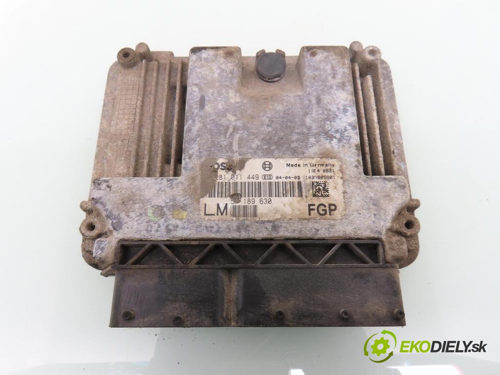 OPEL VECTRA C Kombi (Z02) KOMBI 2004 110,00 1.9 CDTI - Z 19 DTH 1910,00 Riadiaca jednotka Motor 0281011449 ; 55189630