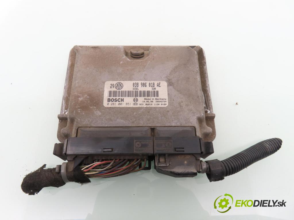 VW GOLF IV (1J1) HB 1998 66,00 1.9 TDI 90 - ALH 1896,00 Riadiaca jednotka Motor 038906018AE ; 0281001851