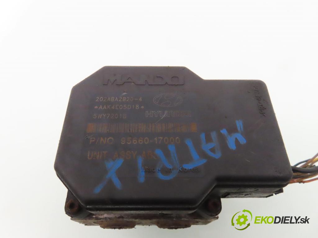 HYUNDAI MATRIX (FC) HB 2004 76,00 1.6 - G4ED-G 1599,00 Pumpa ABS 9566017000 ; 5891017310 (Pumpa ABS)