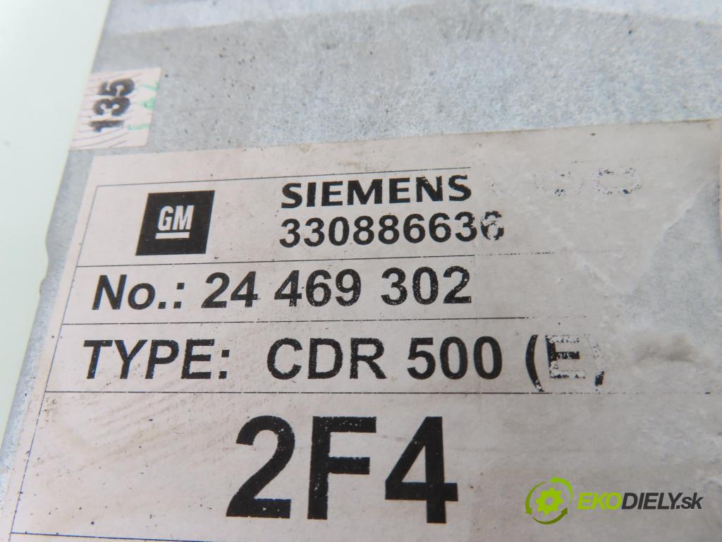 OPEL ZAFIRA A Nadwozie Wielkopojemne (MPV) (T98) MINIVAN 2002 92,00 1.8 16V 125 - Z 18 XE 1796,00 RADIO CD 24469302 ; CDR500E