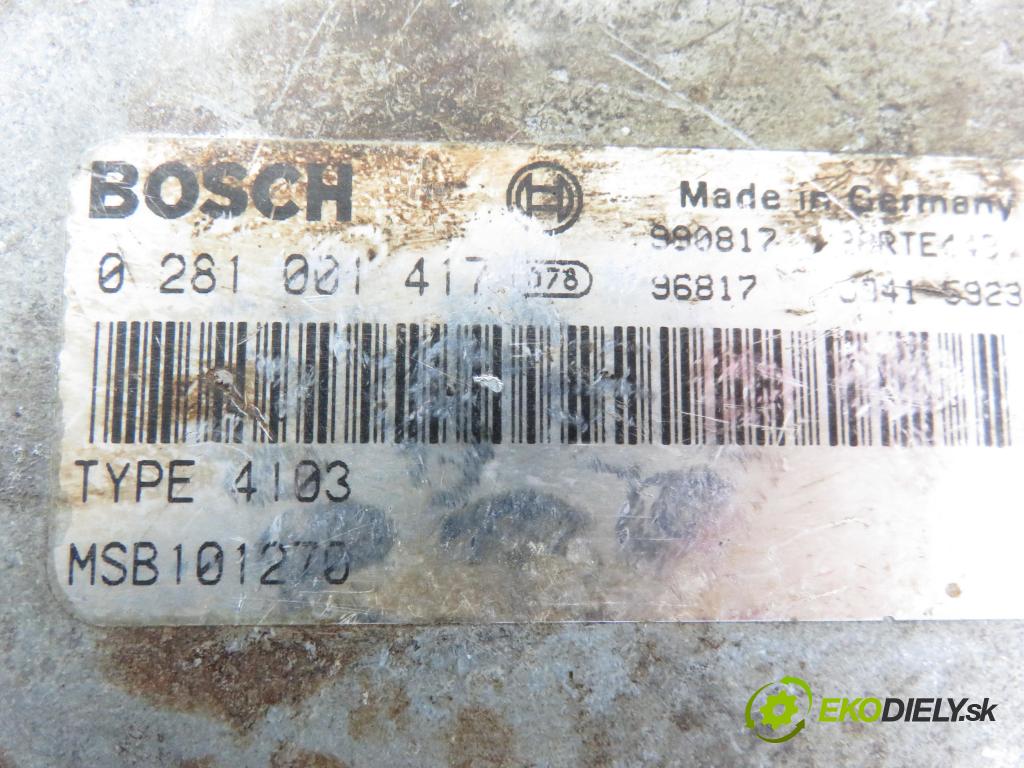 ROVER 800 (XS) SEDAN 1996 87,00 825 D/SD (XS) - 492 4 SHIRG 2500,00 Riadiaca jednotka Motor 0281001417 ; MSB101270