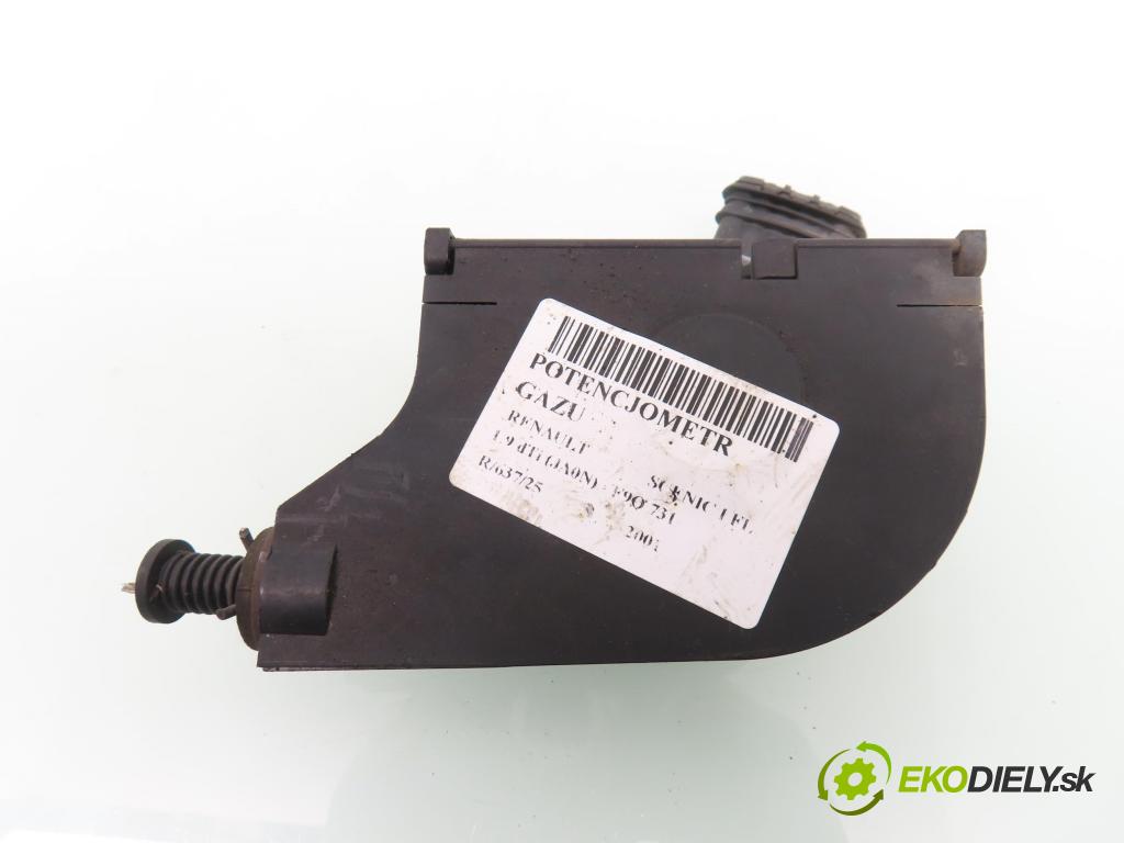 RENAULT SCENIC I (JA0/1_) MINIVAN 2001 72,00 1.9 dTi (JA0N) - F9Q 731 1870,00 potenciometr plynového pedálu 7700431918 (Potenciometr plynového pedálu)